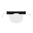 Reusable Face Cover Clear PVC Face Shield Summer Cooling Anti-Spitting Black