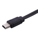 USB 2.0 Male 3.5mm to Mini 5 Pin Male USB Data Sync Cable for Phone O4E2