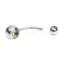 12 Surgical Steel Mix Crystal Belly Navel Barbell Bar Ring I9L8