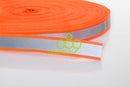50M Orange Reflective Fabric Tape Strip Edging Braid Trim Sew0.4"x164ft=10MMx50M