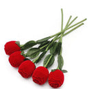 Vogue Romantic Red Rose Engagement Wedding Ring Box Earrings Jewelry Gift BoxPop