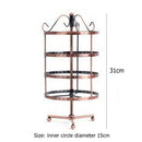 144 Holes Rotatable Women Jewelry Rack 4 Layers Studs Display Stand Holder