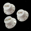 1 Volume & 2 Tone Control Switch Knobs for ST Sq Electric Guitar White