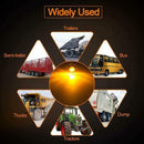 10Pc Amber Yellow Small Round Side Marker lights 3LED Button lamps lorry 12V