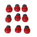 100pcs Mini Red Wood Ladybug Stickers DIY Scrapbooking Children Craft Decor