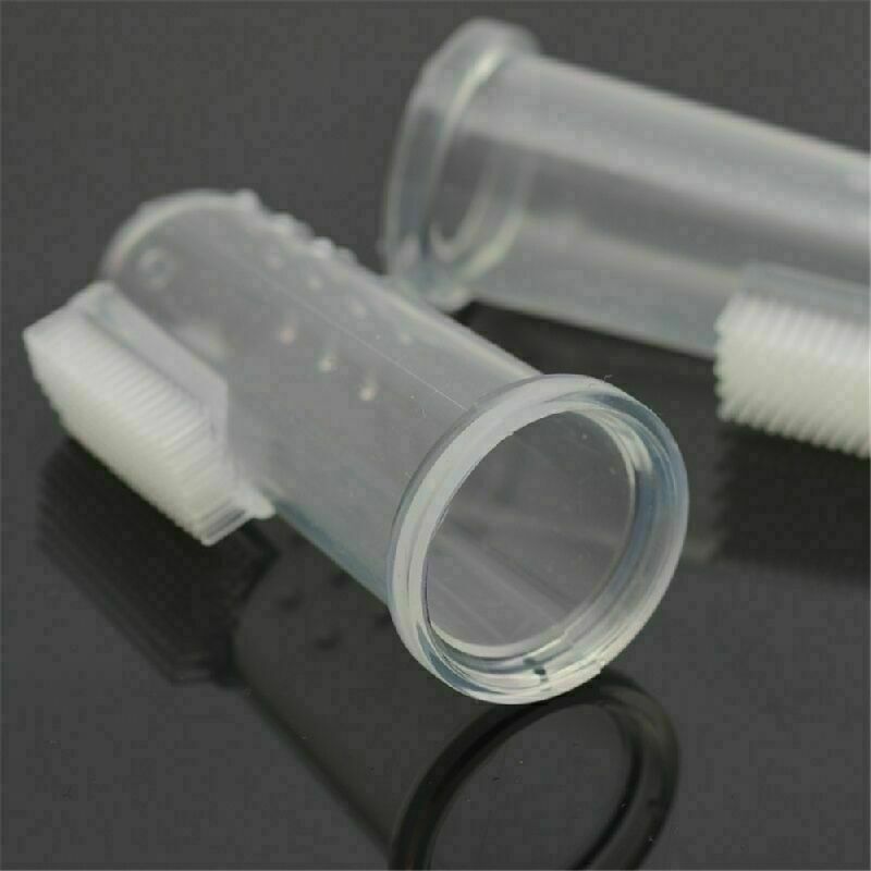 1X Pet Dog Cat Oral Dental Brush Cleaning Finger Toothbrush Teeth  Care  Hy C0O0