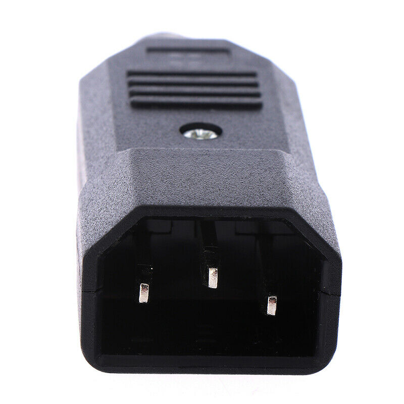 3 Pin IEC 320 C14 Male Plug Rewirable Power Connector Socket AC Panel Soc gt Gw