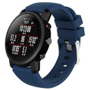 22mm Silicone Watch Strap for HUAMI Amazfit 1/2 Generation(Navy Blue S)