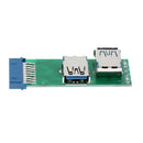 Motherboard 20-Pin Header To Dual USB 3.0 Female
