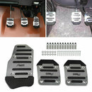 3pcs Car Non-slip Pedal Manual Accelerator Alloy Antiskid Foot Treadle Cover Pad
