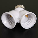 2 in 1 E27 Lamp Socket Splitter Adapter Light Bulb Base Stand Holder