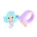 5Pcs PVC Rubber Cartoon Mermaid Princess Kids Rings Children Silicone Rings.5