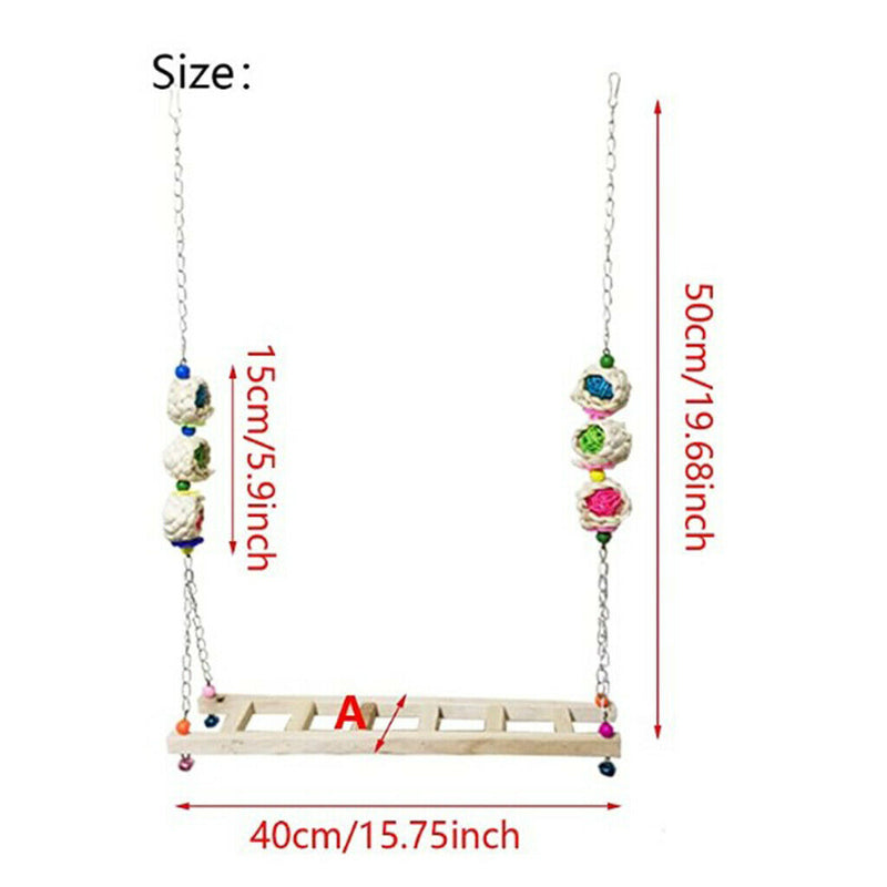 3Pieces Chicken Ladder Wooden Funny Chicken Parrots Canary Budgie Parakeet
