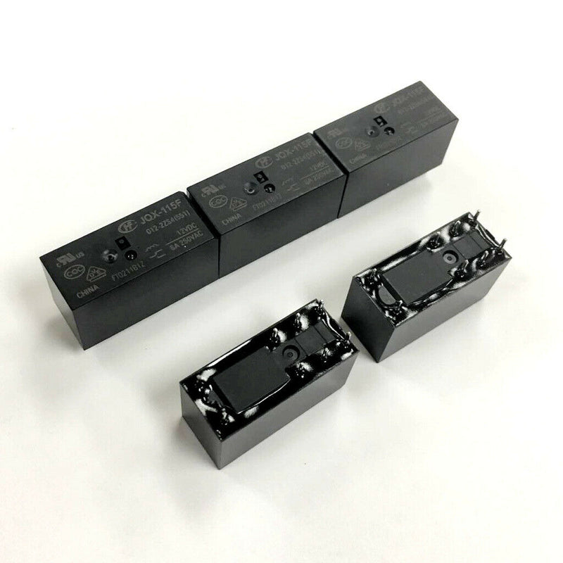 5 Pcs HF115F 12V-2C Mini Power Relay Relais PCB Type Modul Leistungsrelais