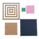 4pcs Square Craft Composite Die Cutting Stencil Scrapbooking Xmas Gift