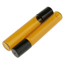 Refillable Aromatherapy Essential Oils Roll On Bottles, 6 Pack, Glass + Plastic