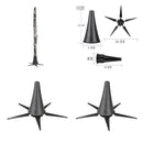 2PC Foldable Clarinet Stand Bracket 5-Leg Portable Durable Rack Parts Accessory