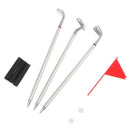 3Pcs Metal Golf Models Ball Pen + 2pcs Golf Balls Training Set Tool Accessories