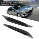 1Pair Carbon Fiber Headlight Eyebrows Cover head light lamp Eyelids Trim De