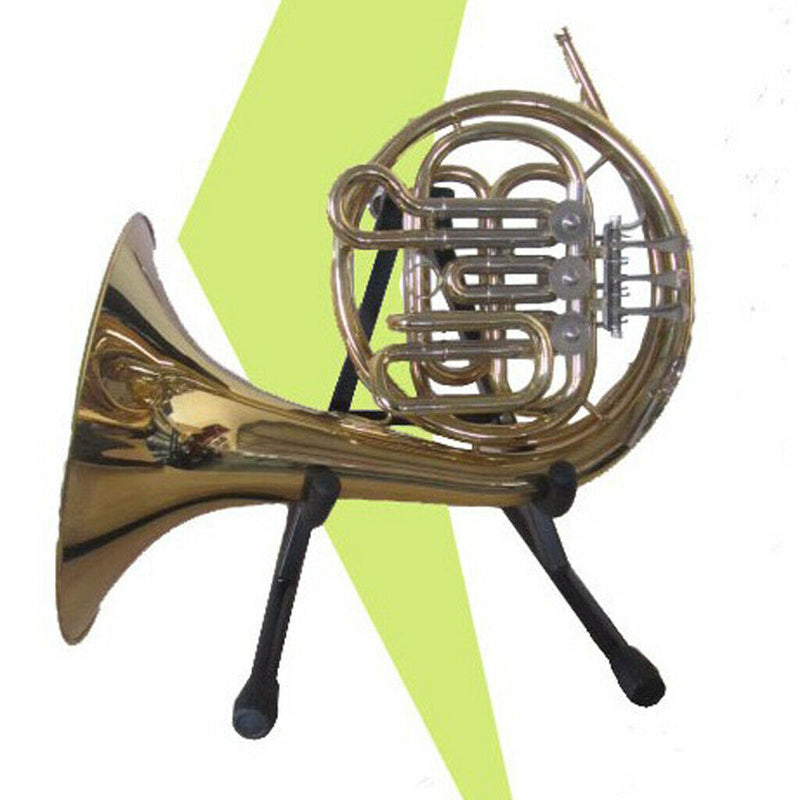 Folding French Horn Stand for Musical Instrument Placing Black