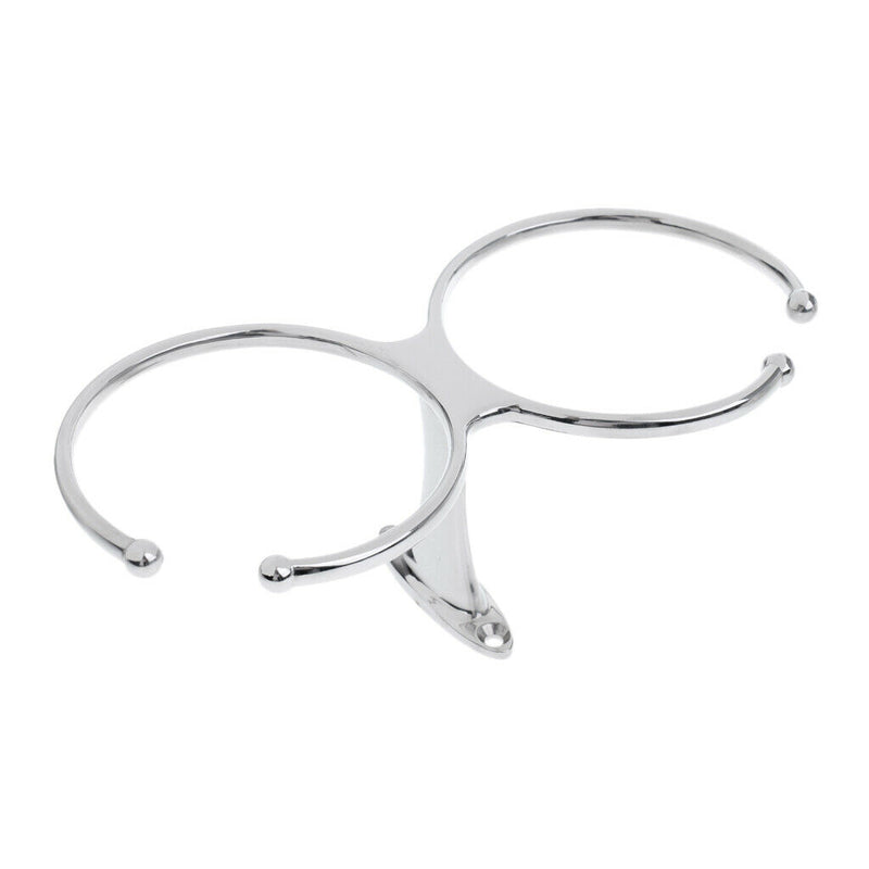 Stainless Steel Boat Cup Drink 2 Holder For Marine/Yacht/Boat/RV/Car/Trailer