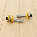2Pcs Tongue and Groove Router Bit Bits Set 1/4 x 1/4 - 1/2 Shank Woodwork To