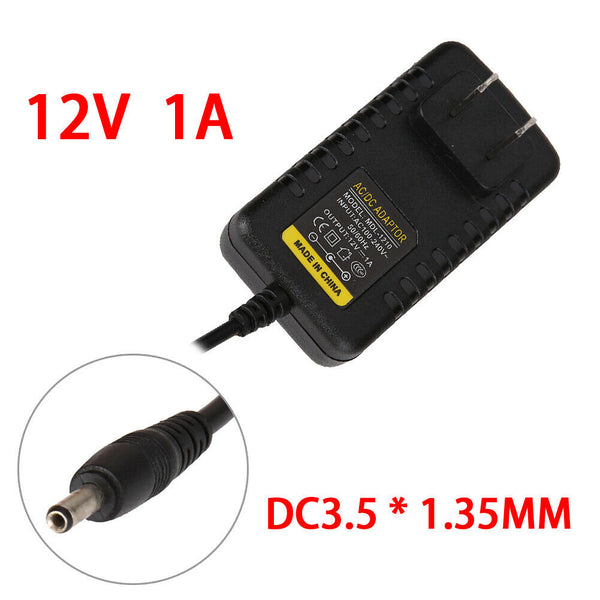 AC to DC 3.5mmx1.35mm 12V 1A Switching Power Supply Adapter
