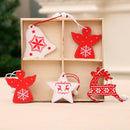 12Pcs Wooden Christmas Pendants Ornaments for Xmas Tree Hanging Decorat yxTEUS