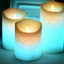 3Pcs Color Change Gradient Led Candles Remote Control Electronic Flameless