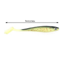 5Pcs Fishing Baits Soft Artificial Fish Concave Lure 9cm 5g Mixed Colors Vivid