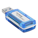 4 in 1 Memory Card Reader USB 2.0 All in One Cardreader for Micro SD TF M2
