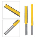 2x 8mm Shank 2'' Cutting Length Straight Router Cutter Bit Slotted Woodwork