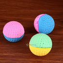 12pcs Funny Colorful Soft Latex Feathered Ball Toys Pet Cat and Dog Toys SN9F