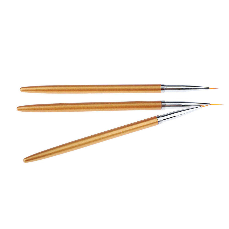 3 Pcs Nail Art Design DIY Drawing Painting Striping UV Gel Pen Brush Tool