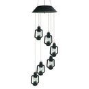 Hanging Wind Chimes Solar Powered Colour Changing LED Garden Windchimes P3U6