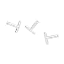 20x 10 pairs Silverwhite French Cuff Links Blanks-8mm Glue Pads DIY Findings