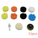 11pcs 3"/80mm Compound Drill Buffing Sponge Pads Kit for Car Sanding Polishing