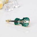 Musical Violin Brooches For Women Enamel Alloy Brooches Pins Girls Scarf Sw S8Z8