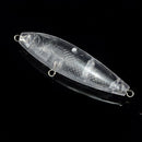 10pcs Unpainted Crankbait Clear Fishing Lure Body Trolling Top Water Blank qwe