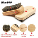 Blue Zoo Men Boar Hair Bristle Beard Mustache Brush Hard Oval Wood Male Bru