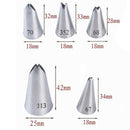 5Pcs Leaves Nozzles Stainless Steel Icing Piping Nozzles Tips Pastry Cake De 3C