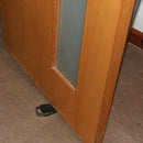 Rubber Stainless Steel Door Stopper Stop Door Block Wedge Black 12.8x5x4cm