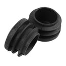 Plastic Round Tubing Tube Insert Plug Cap Bung 28mm Dia 20pcs Black J6F6