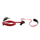 Headset Earphone Mic Headphone Flat Cable for 2 Pin Walkie Talkie Radio Red