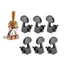 Guitar 3 Way Toggle Switch Full Closed Tuning Peg Machine Heads Tuners