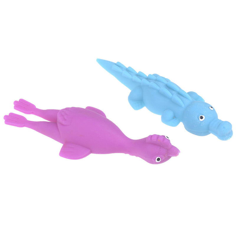 1Pc cute stretchy finger slingshot sticky flying marine animal kids toys R
