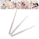 3pcs/set pen sequins acrylic handle gel polish painting drawing line tips toolME