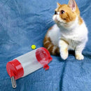 Pet Puppy Rabbit Dog Hanging Fountain Bottle Water Feeder Red Clear 350ml C6Z1