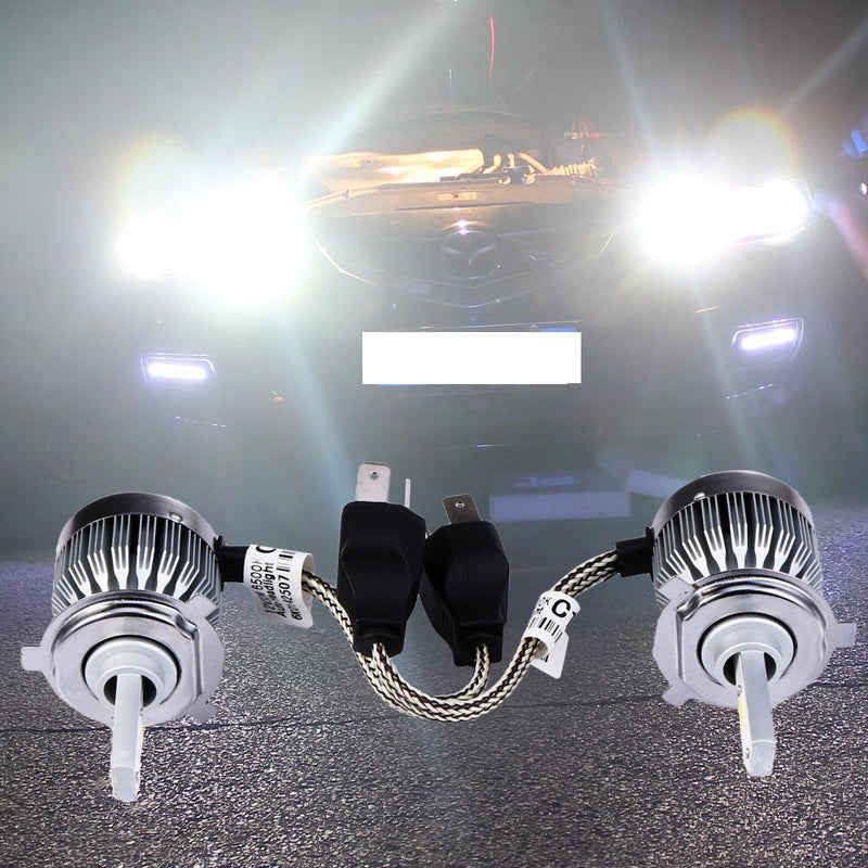 H4 LED Light Headlight Vehicle Car Hi/Lo Beam Bulb Kit 6000k 60W 6000LM White