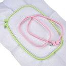 4PCS Plastic DIY Embroidery Hoops Square Shape Cross Stitch Hoops Frame RingD3G5
